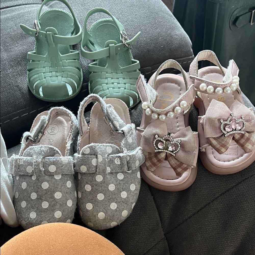 Charming Kids Sandals and Shoes Collection lot of 3 pairs